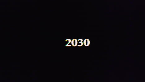 2030-Con-Efecto-De-Falla-Amarillo-Dorado-Extendido-Sobre-Fondo-Negro-Azul
