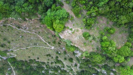 An-amazing-aerial-view-of-Vikos-Gorge-and-the-Pindus-Mountains-in-Zagori,-Epirus,-Greece