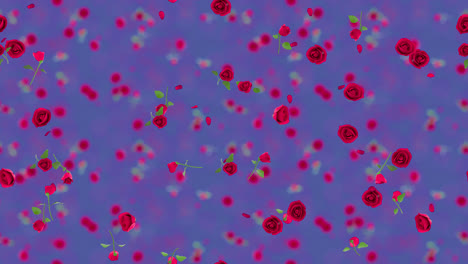 Valentinsgruß-Rosen-Schleifenfliesen-Wirbelhintergrund