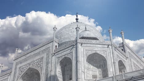 Zentralgebäude-Des-Taj-Mahal-Komplexes,-Zeitrafferaufnahmen,-Agra,-Indien