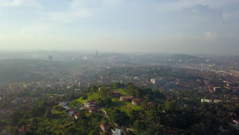 Muyenga-Tank-Hill---Water-Storage-Tanks-With-Expansive-Views-Of-The-City-In-Kampala,-Uganda