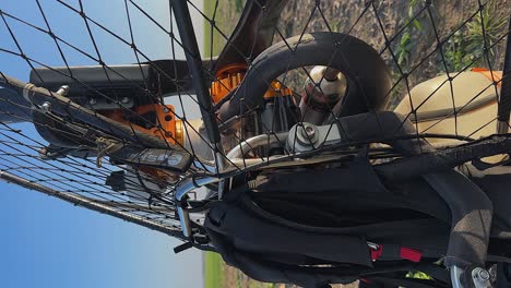 Vertical-format:-Camera-pulls-out-from-Paramotor-engine-and-frame