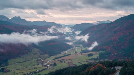 Roncal-valley-in-Spain-pyrenees-during-misty-low-clouds-and-high-clouds-cloudy-sunrise-beautiful-valley-during-fall-autumn-season