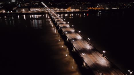 Panoramablick-Auf-Pont-De-Pierre,-Bordeaux---Luftaufnahme
