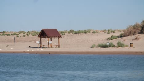 Small-hut-along-the-Colorado-river-on-the-shoreline