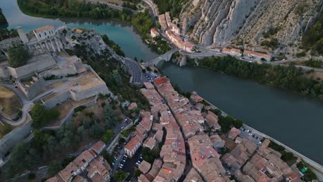 above-the-durance-river-andSisteron-Citadel-in-southern-France