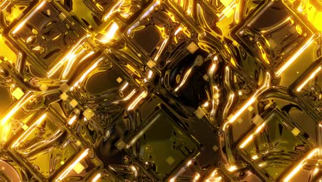 Animation-of-flowing-glassy-golden-liquid-background