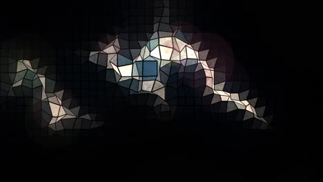 Animation-Einer-Geometrischen-Mosaikschlange,-Die-Sich-über-Den-Rahmen-Bewegt