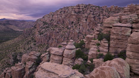 Drone-footage-flying-up-high-in-the-mountains-of-Chiricahua-National-Monument