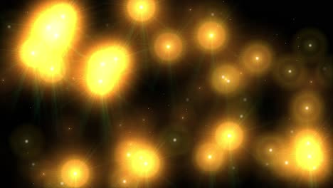 Animation-Von-Golden-Leuchtenden-Lichtern-Im-Glühwürmchen-Feenstil