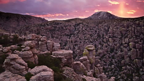 Some-crazy-drone-footage-of-a-epic-sunrise-over-Chiricahua-National-Monument-in-Arizona