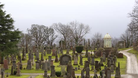 Old-Town-Cemetery-in-Stirling,-Scotland