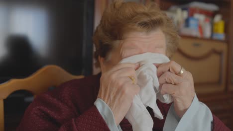 Sad-grandmother-crying-and-wiping-tears-with-a-handkerchief