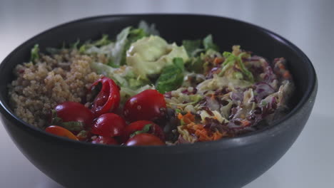 Chilean-Salad-tomato-cherry-lettuce-coleslaw-quinoa