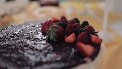 Decadent-chocolate-cake-topped-with-fresh-berries
