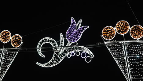Illuminated-Festive-Street-Decoration-at-Night