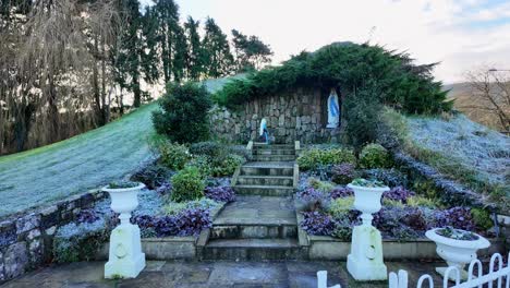Grotto-in-Kilsheelan-Tipperary-Ireland-on-a-cold-frosty-morning-mid-winter