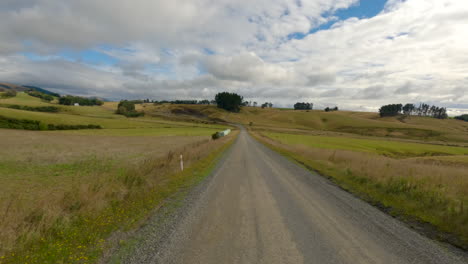 South-Island,-New-Zealand---Journeying-Along-the-Picturesque-County-Road-of-Kaka-Point---A-Small-Town-Situated-on-the-Northern-Boundary-of-The-Catlins---POV