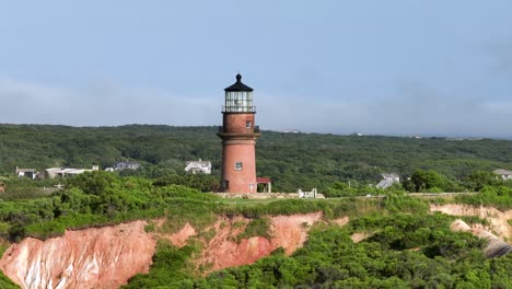 Drone-shot-around-the-the-Gay-Head-Lighthouse-in-Martha's-Vineyard