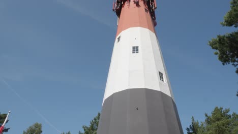 Stilo-Leuchtturm-In-Der-Woiwodschaft-Pommern,-Polen---Nach-Oben-Geneigt