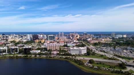 An-aerial-drone-shot-of-downtown-West-Palm-Beach