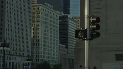 Skyline-Der-Innenstadt-Von-Chicago-In-Der-Abenddämmerung
