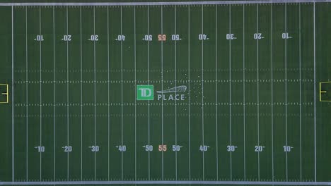 TD-Place-stadium,-aerial-top-down-view