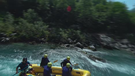 Rafters-Rafting-In-The-Soca-River-In-Summer---Extreme-Sport