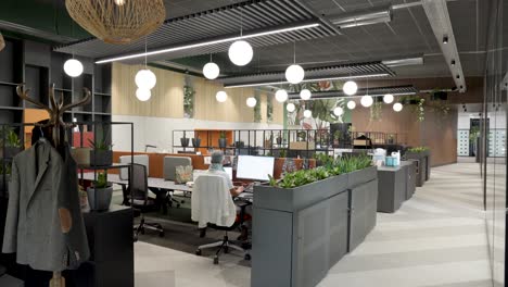 Eco-friendly-open-plan-office-with-modern-decor