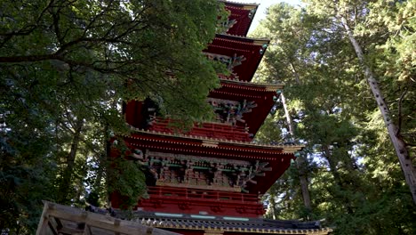 Five-storied-Pagoda--At-Nikko-Toshogu-In-Forest-Woodland