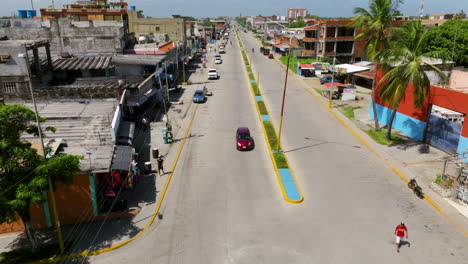 Streets-In-The-City-Of-Chichiriviche-In-Venezuela---Aerial-Drone-Shot