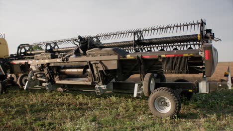 Detail-of-combine-harvester-reel-on-trailer