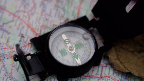 Compass-on-a-map-outdoors