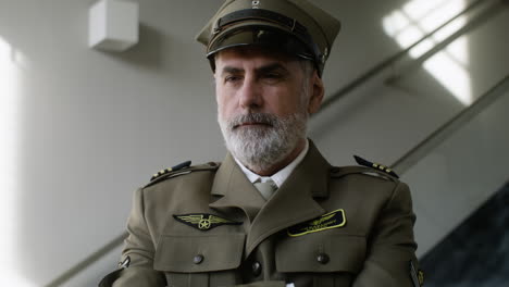 Man-wearing-military-uniform