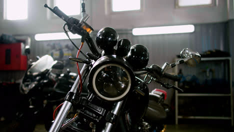 Motorcycle-at-the-garage