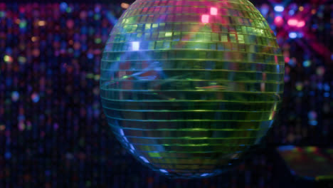 Close-up-view-of-shiny-disco-ball