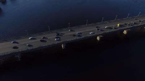 Car-motion-on-highway-bridge