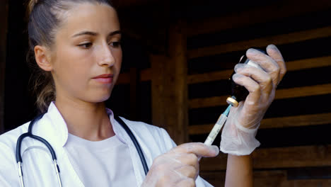 Veterinarian-using-syringe