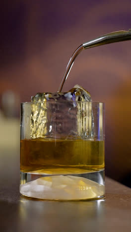 Barkeeper-Serviert-Whiskey