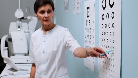 Augenarzt-Führt-Sehtest-Durch