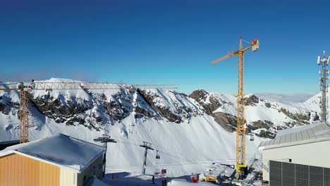 Switzerland-skiing-resort-infrastructure-and-development-using-tower-crane