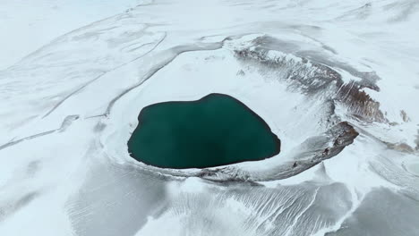 Lake-In-The-Krafla-Volcanic-Caldera-In-Winter-In-Northern-Iceland