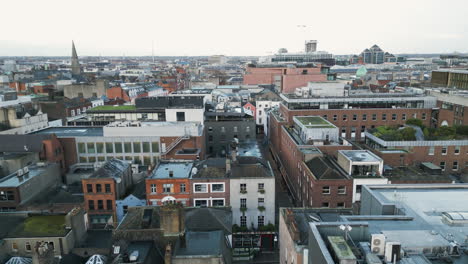 Cinematic-shot-of-old-Dublin-city-on-a-cloudy-cold-day-in-Ireland