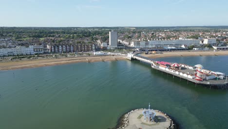 Drone-shot-of-Herne-Bay-seafront-and-pier