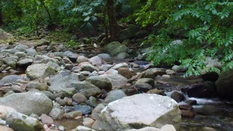 Fluss-Fließt-über-Felsen-Mitten-Im-Dschungel