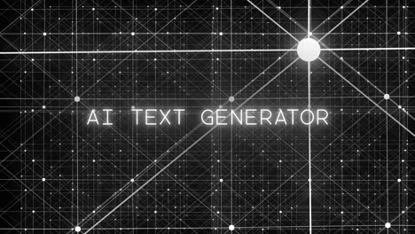 Verbundene-Weiße-Datenpunkte-Bilden-Ein-Netzwerk,-Während-Der-„AI-Textgenerator“-Auf-Dem-Bildschirm-Generiert