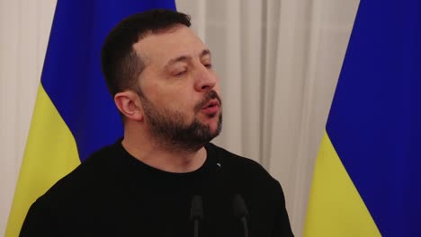 Volodymyr-Zelenskyi-on-Ukrainian-flags