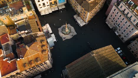 Piazza-della-Rotonda,-Birds-Eye-Aerial-View