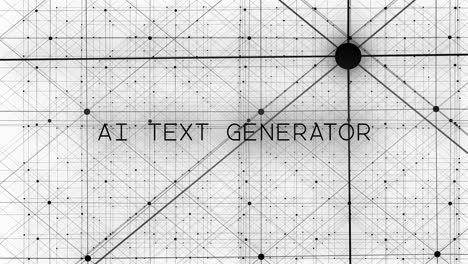 Ein-Netz-Aus-Schwarzen-Partikeln-Bewegt-Sich-Von-Zufällig-Zu-Geordnet,-Während-AI-Die-Phrase-„AI-Textgenerator“-Generiert