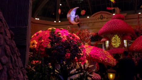 Fantastical-floral-display-at-the-Bellagio-Conservatory-and-botanical-gardens,-Las-Vegas